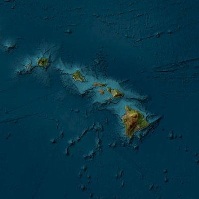 Hawaii satellite map