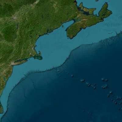 Northeast US satellite map