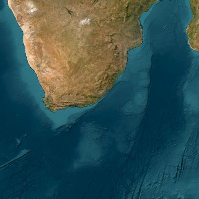 South Africa satellite map