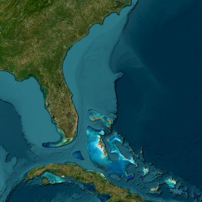 Southeast US satellite map