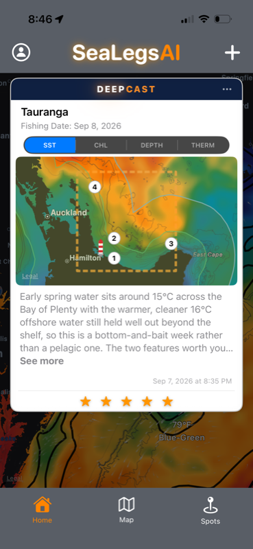A DeepCast ocean analysis report for Tauranga